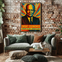Dwight D. Eisenhower 34th President of the United States Street Art Mashup Poster