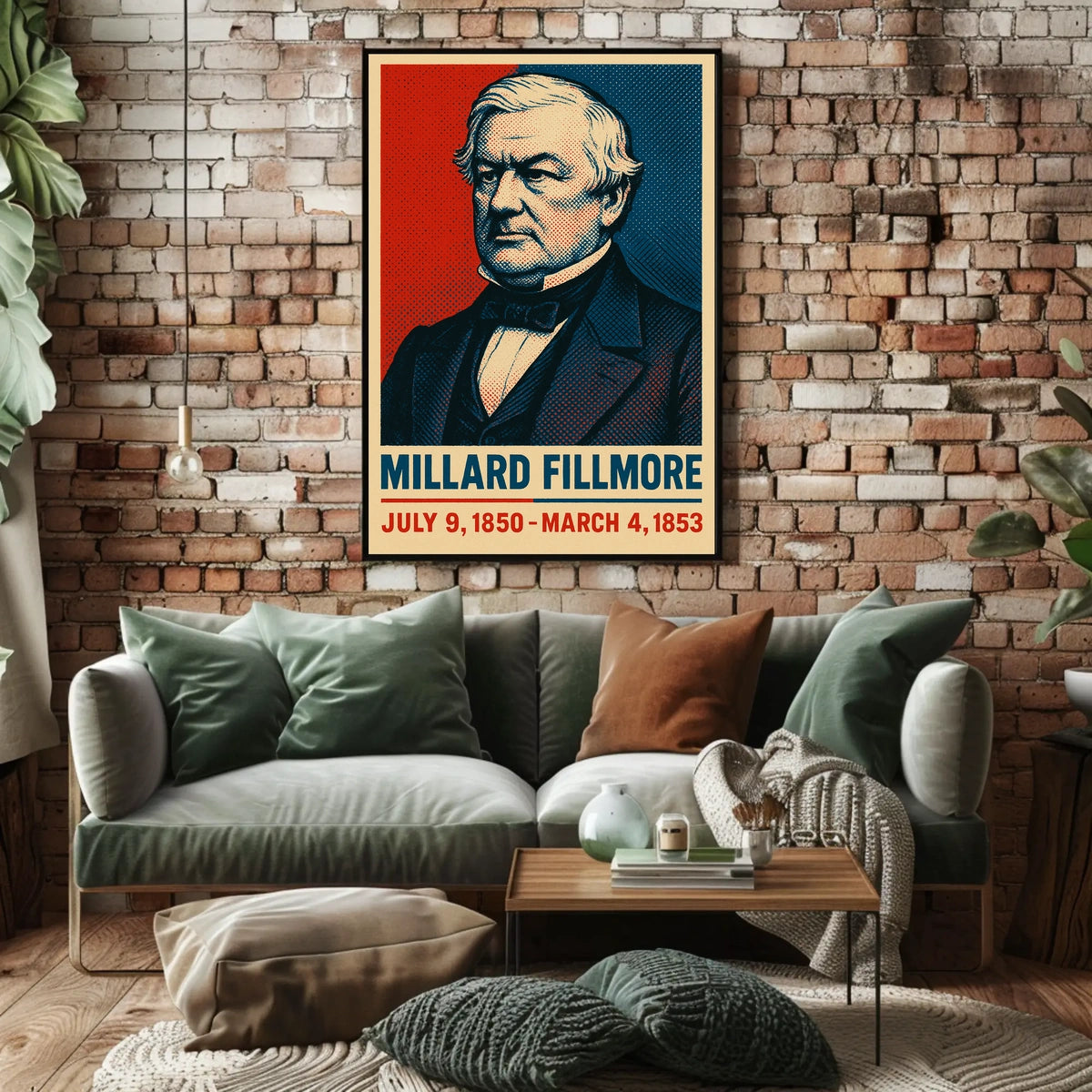 Millard Fillmore Presidential Term Vintage Collector Poster