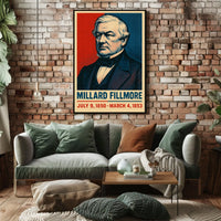 Millard Fillmore Presidential Term Vintage Collector Poster