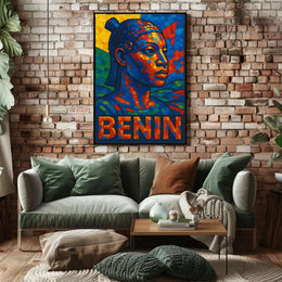 Benin Mosaic Art Poster