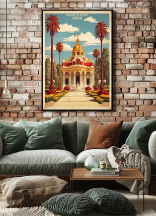 Parque de Retiro Vintage Travel Poster