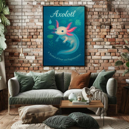 Axolotl Poster Whimsical Hope And Regeneration Art Print