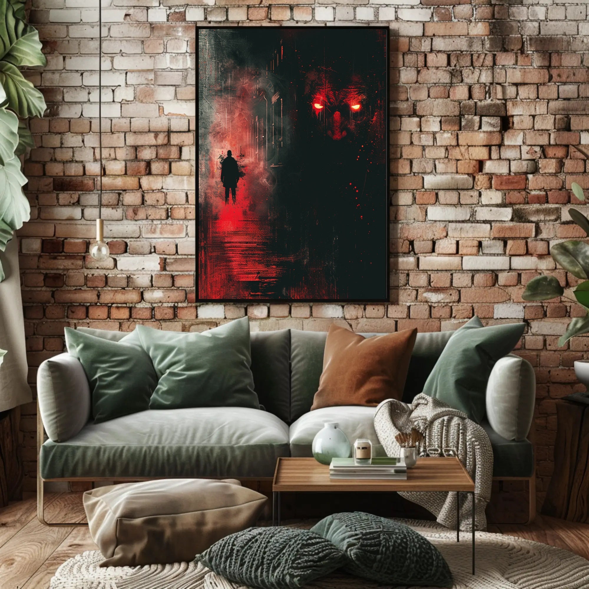 Mysterious Silhouette Horror Scene Suspenseful Artistic Poster PosterGoat