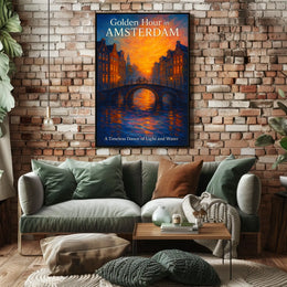 Golden Hour in Amsterdam Poster
