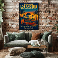 Los Angeles Dreamscape Vintage Adventure Poster