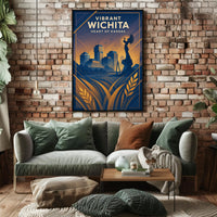 Vibrant Wichita Modern Cityscape: Urban or Cityscape Poster PosterGoat