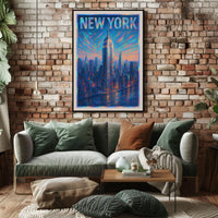 Vibrant New York Skyline Poster