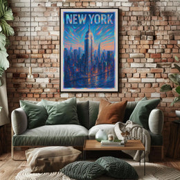 Vibrant New York Skyline Poster