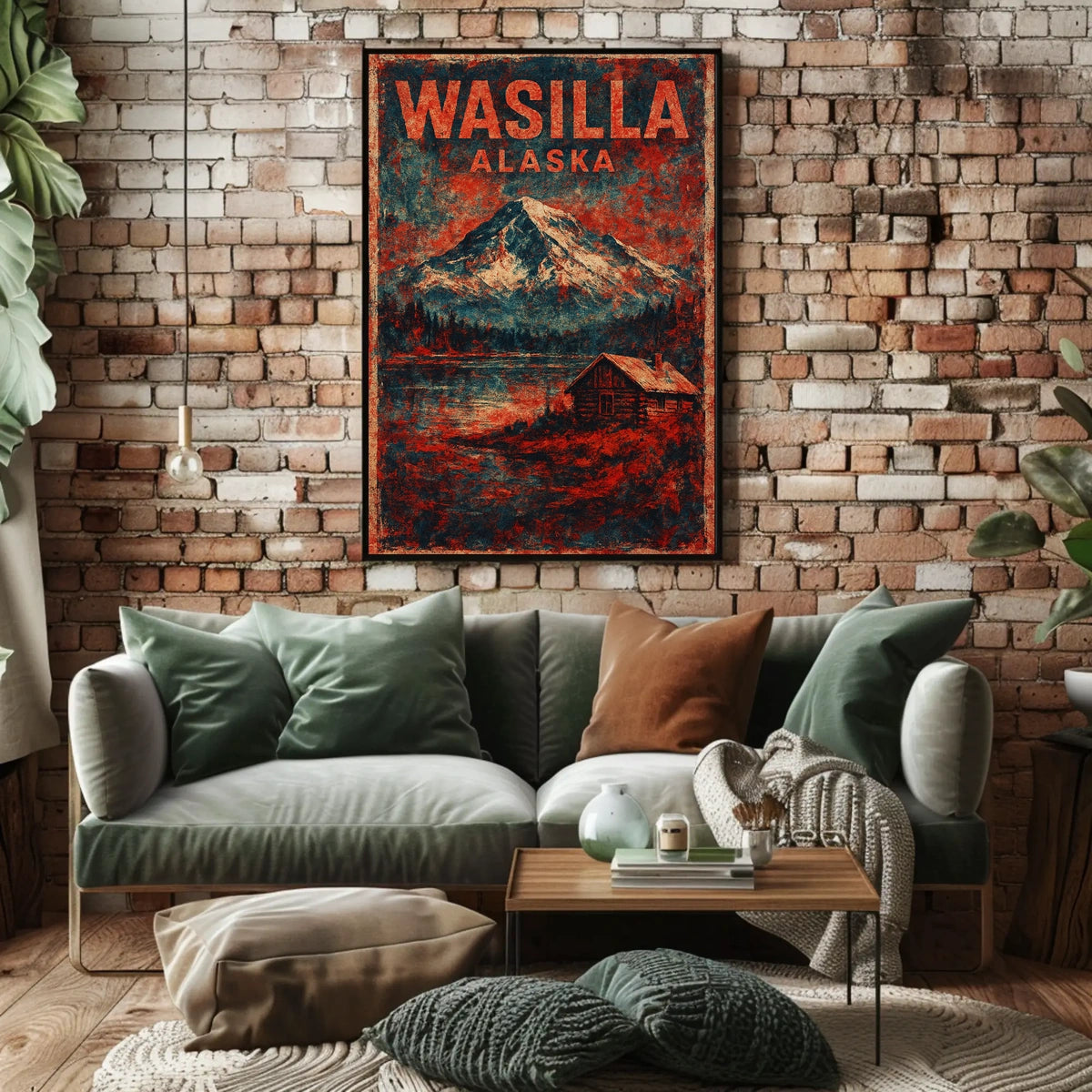 Alaskan Wilderness Rustic Vintage Art Poster