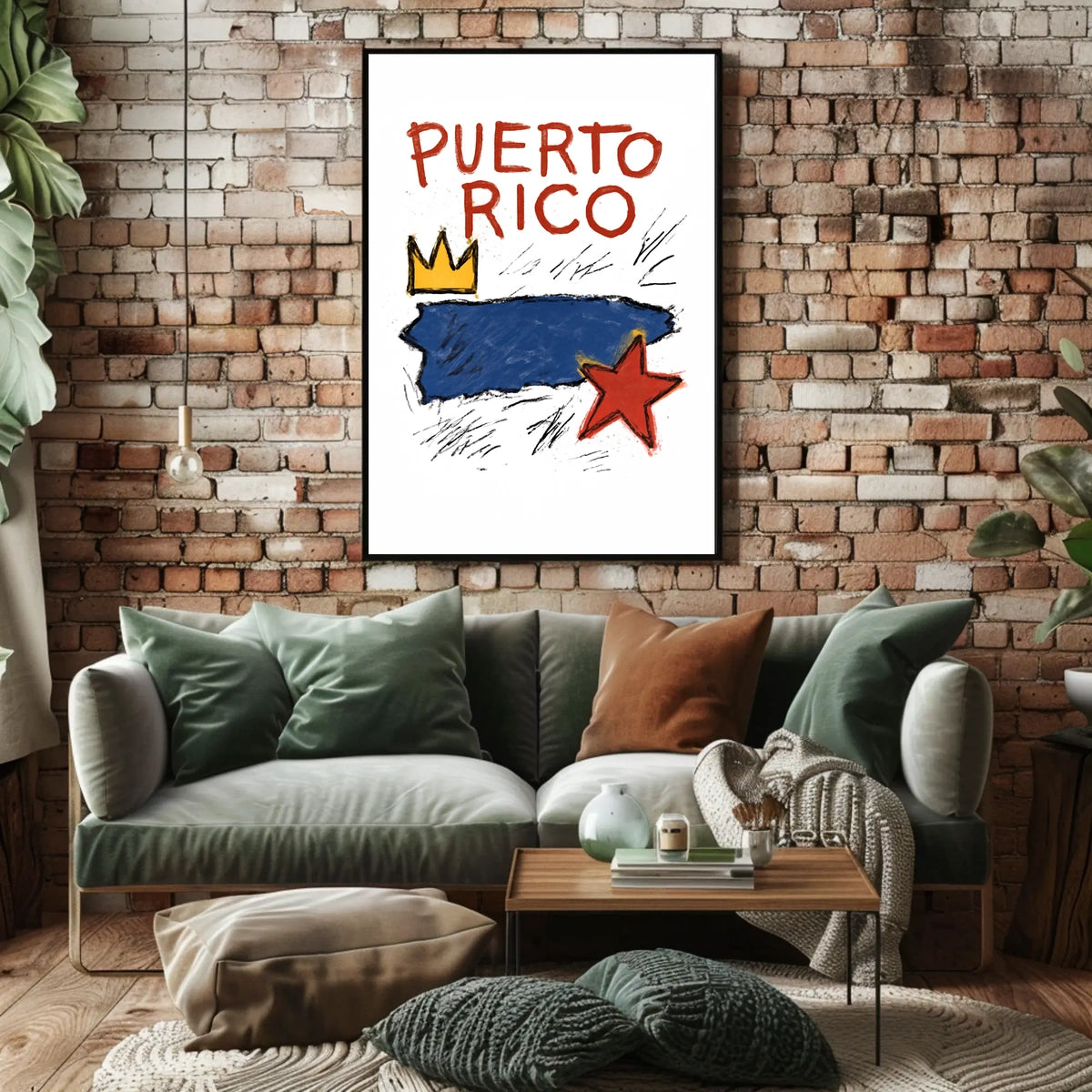 Puerto Rico Artistic Tribute Poster