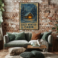 Cozy Winter Cabin Poster