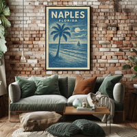 Naples Florida Coastal Serenity Poster Wall Art Decor
