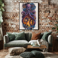 The Enigmatic Kraken Art Print Poster for Home Decor and Wall Art PosterGoat