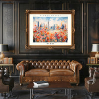 Dubai’s Vibrant Flower Market Urban or Cityscape Poster