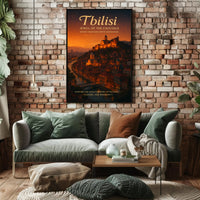 Tbilisi at Sunset: Romantic Urban or Cityscape Poster