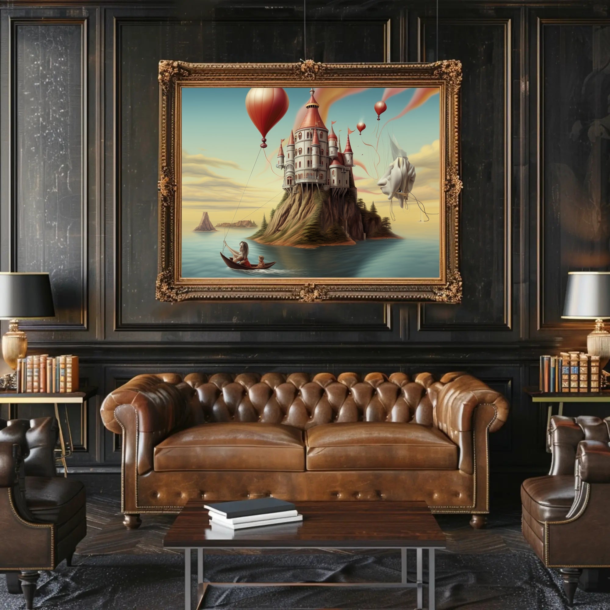 Majestic Fairy-Tale Castle Fantasy or Mythology Poster
