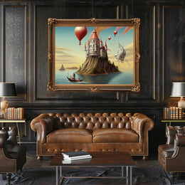 Majestic Fairy-Tale Castle Fantasy or Mythology Poster