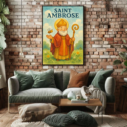 Saint Ambrose Cathedral Cityscape Portrait Wall Poster