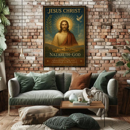 Jesus Christ Faith-Inspired Art: Motivational or Quote Poster