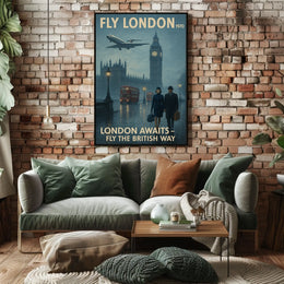 Fly London 1970 Poster
