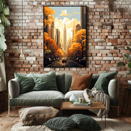 Autumn In The City Poster PosterGoat