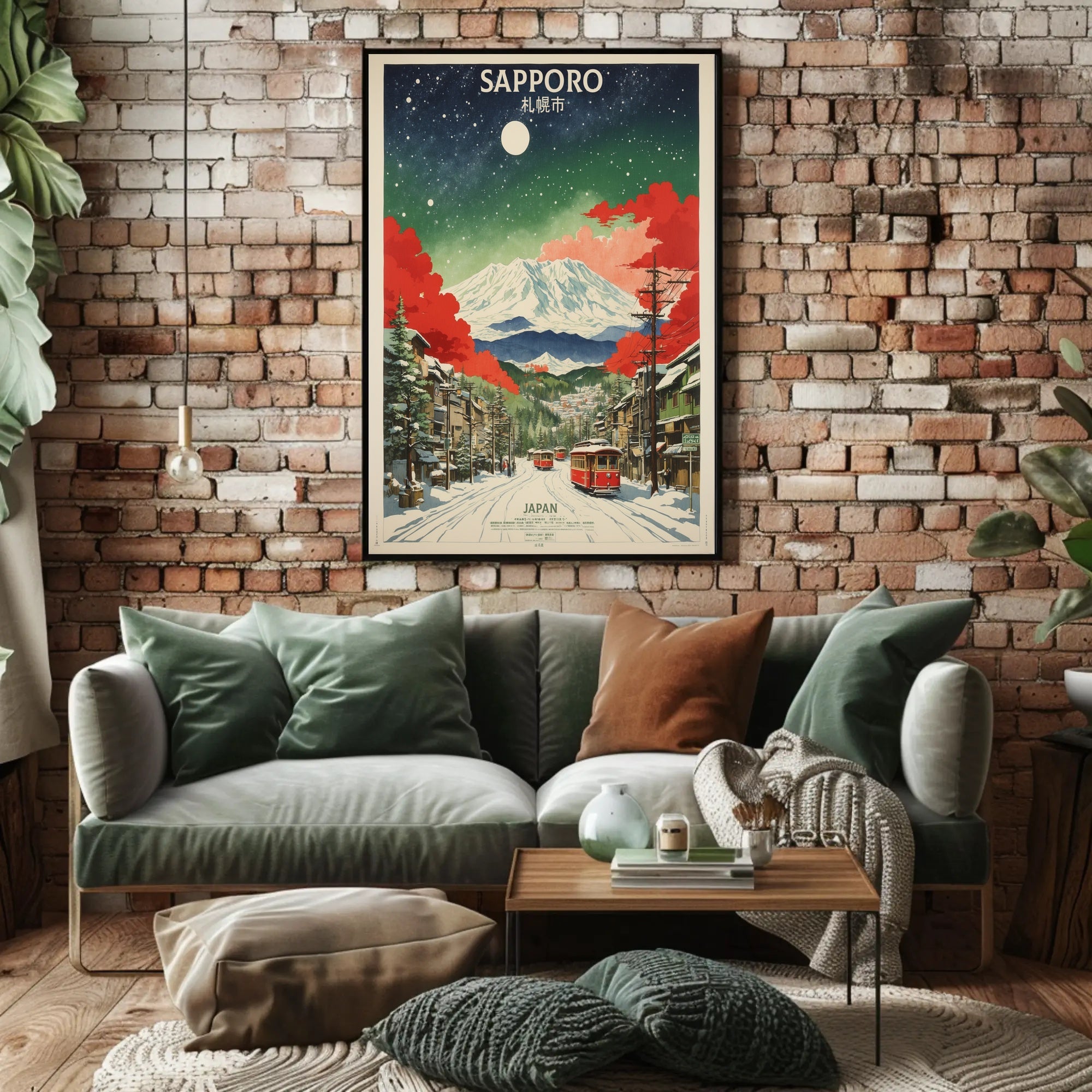Sapporo Winter Wonderland Vintage Travel Poster