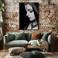 Medieval Elegance: Woman with Silver Jewelry Fantasy Poster PosterGoat