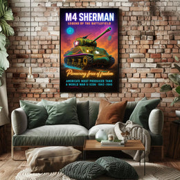 M4 Sherman Legend of the Battlefield Poster PosterGoat