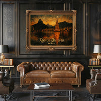 Rio de Janeiro Christmas Scene Poster