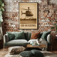 OH-58 Kiowa Helicopter Poster