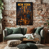 New York City Iconic Urban Landscape Poster