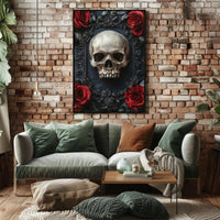 Skull And Roses Poster