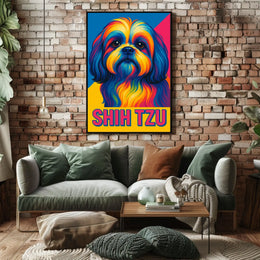 Vibrant Shih Tzu Portrait Poster