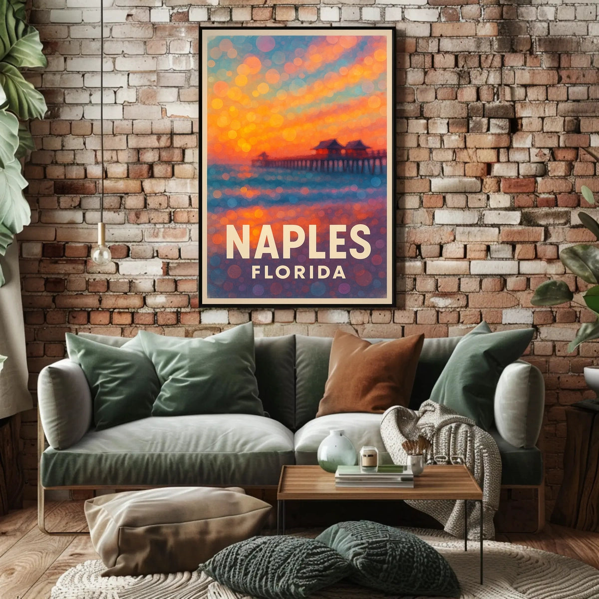 Naples Florida Sunset Poster Wall Art For Beach Lovers