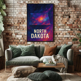 North Dakota Cosmic Landscape Poster