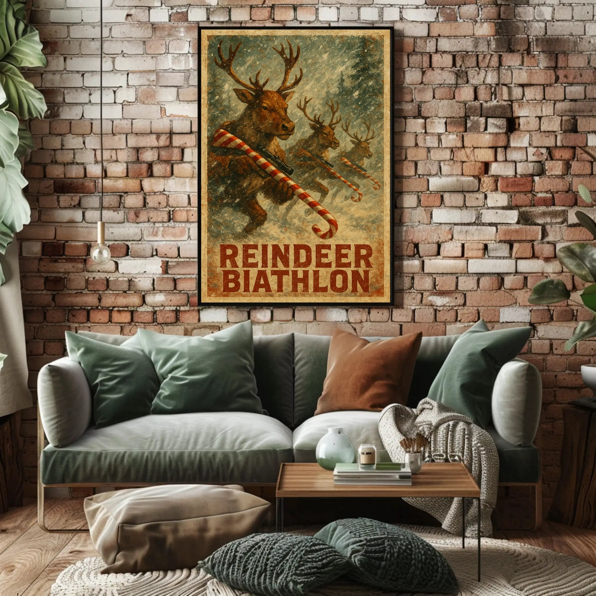 Reindeer Biathlon Poster