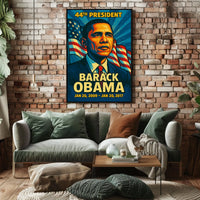 Barack Obama 44th President of the United States Colorful Comic Book Style Poster