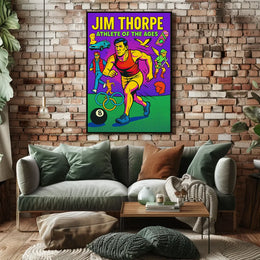 Jim Thorpe Retro Pop Sports Poster