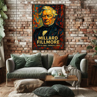Millard Fillmore 13th President of the United States Glitch Hop Art Poster
