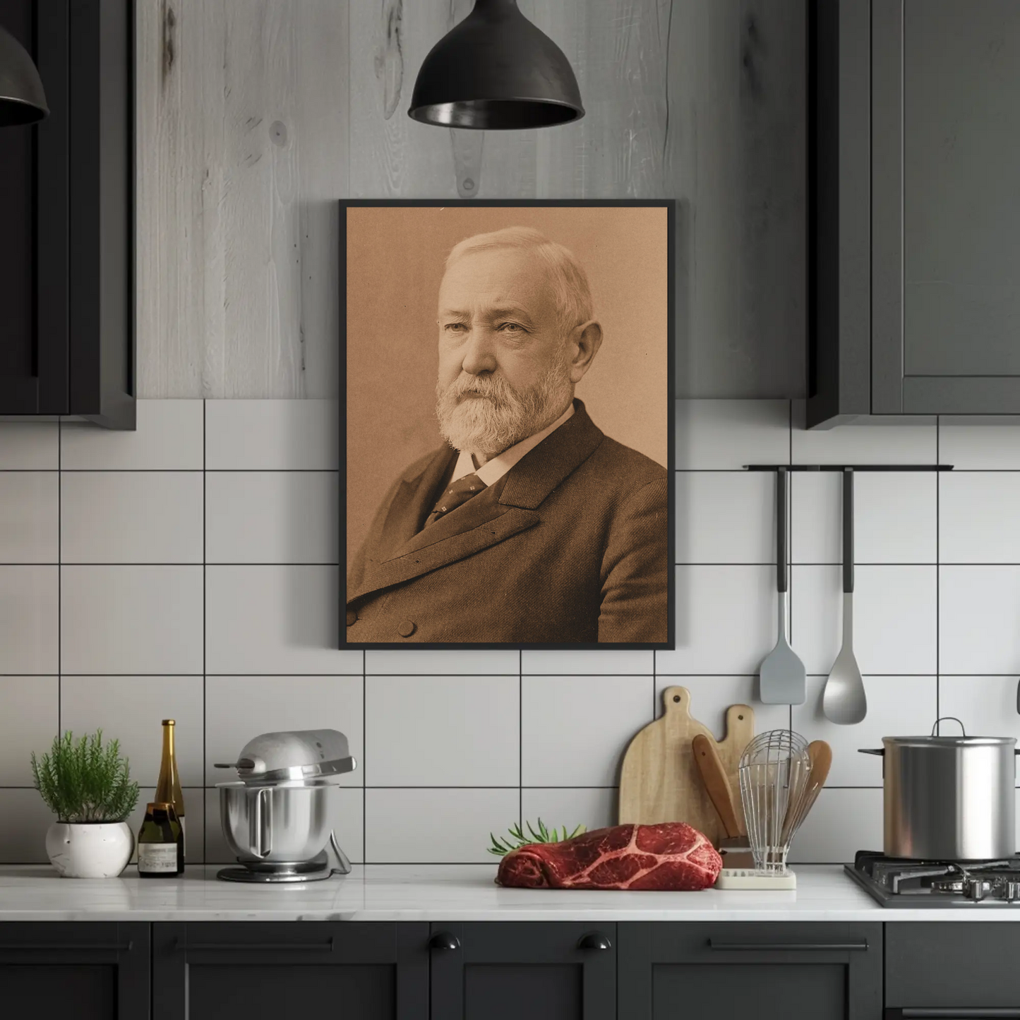 Benjamin Harrison 23rd President Sepia Photo