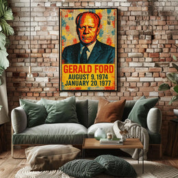 Gerald Ford 38th President of the United States Street Art Mashup Poster