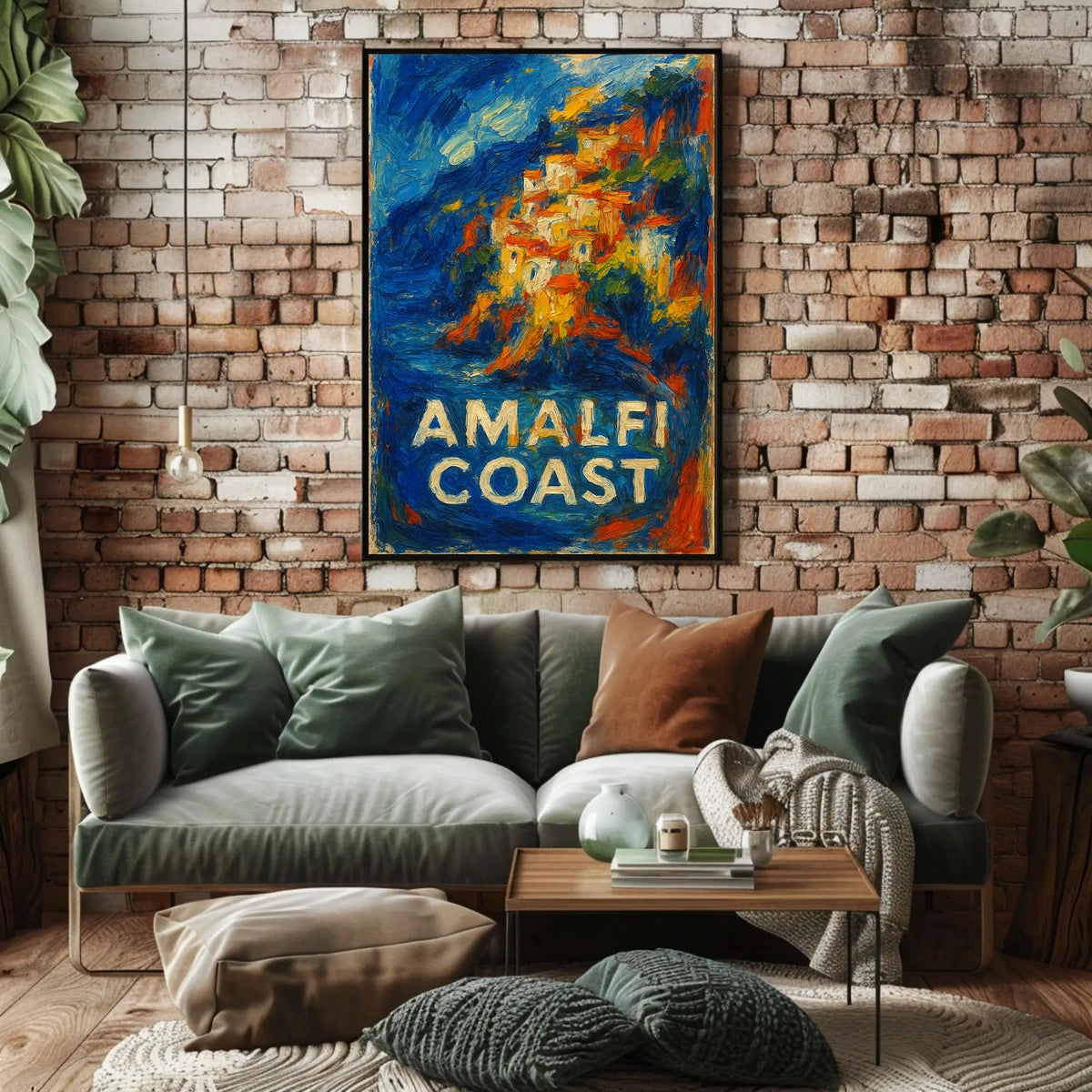 Amalfi Coast Poster Wall Art Coastal Decor 18x24 Scenic