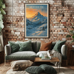 Majestic Mountain Aesthetic Poster