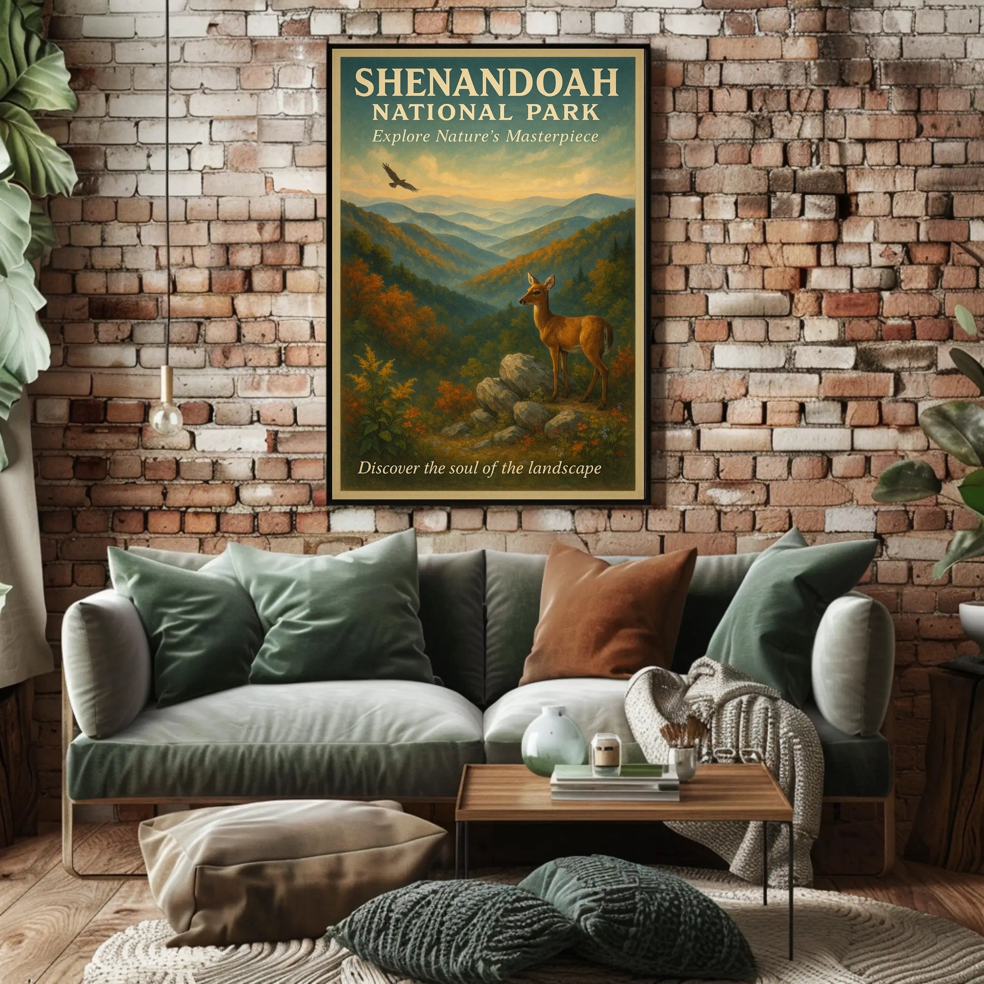 Shenandoah National Park Vintage Landscape National Park Poster