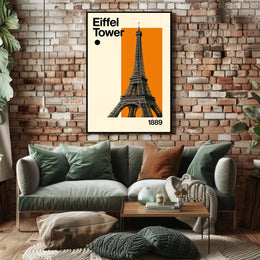 Eiffel Tower Minimalist Design Travel Poster