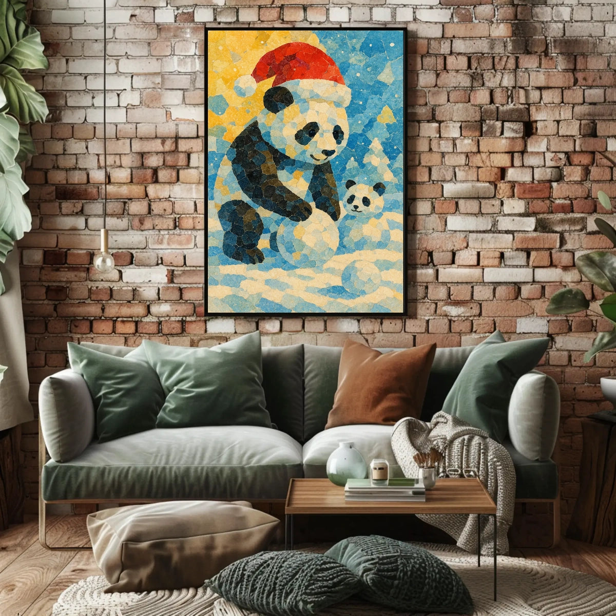 Festive Panda Winter Wonderland Poster