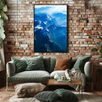 Majestic Aerial Mountain Range Photorealistic Poster