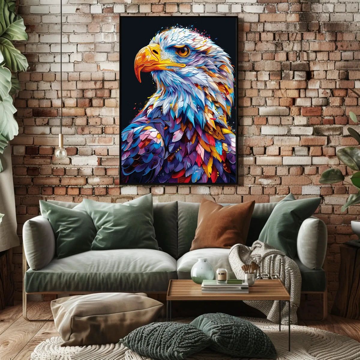 Vibrant Eagle Portrait Poster