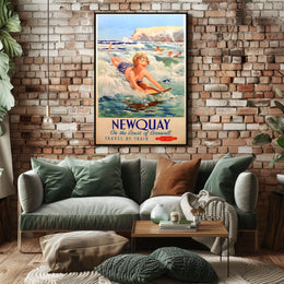 Newquay Travel By Train Poster