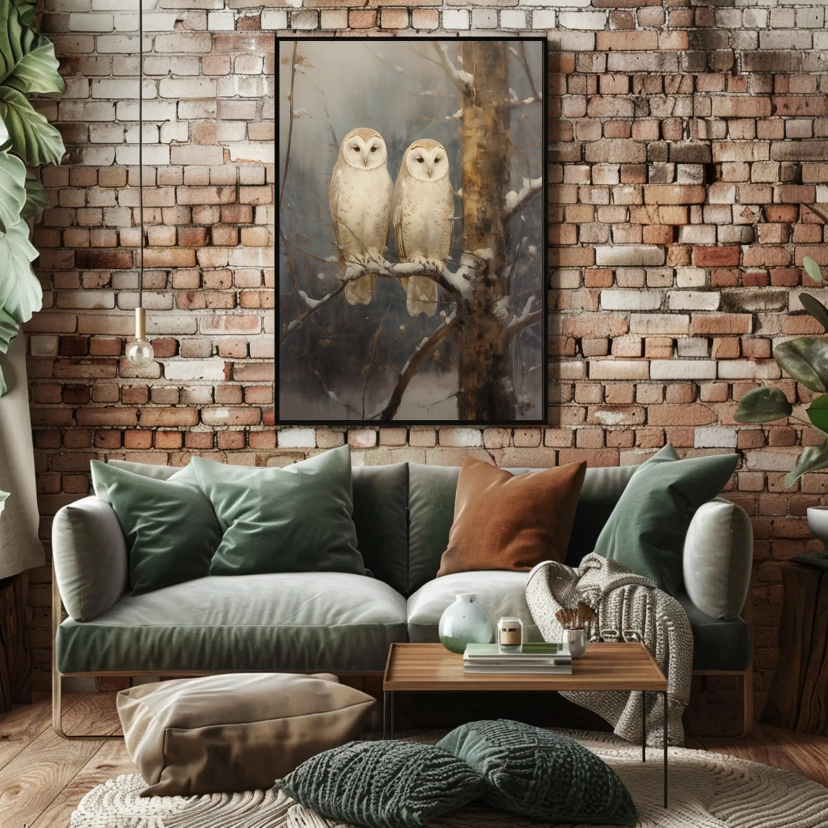 Winter Owls Poster